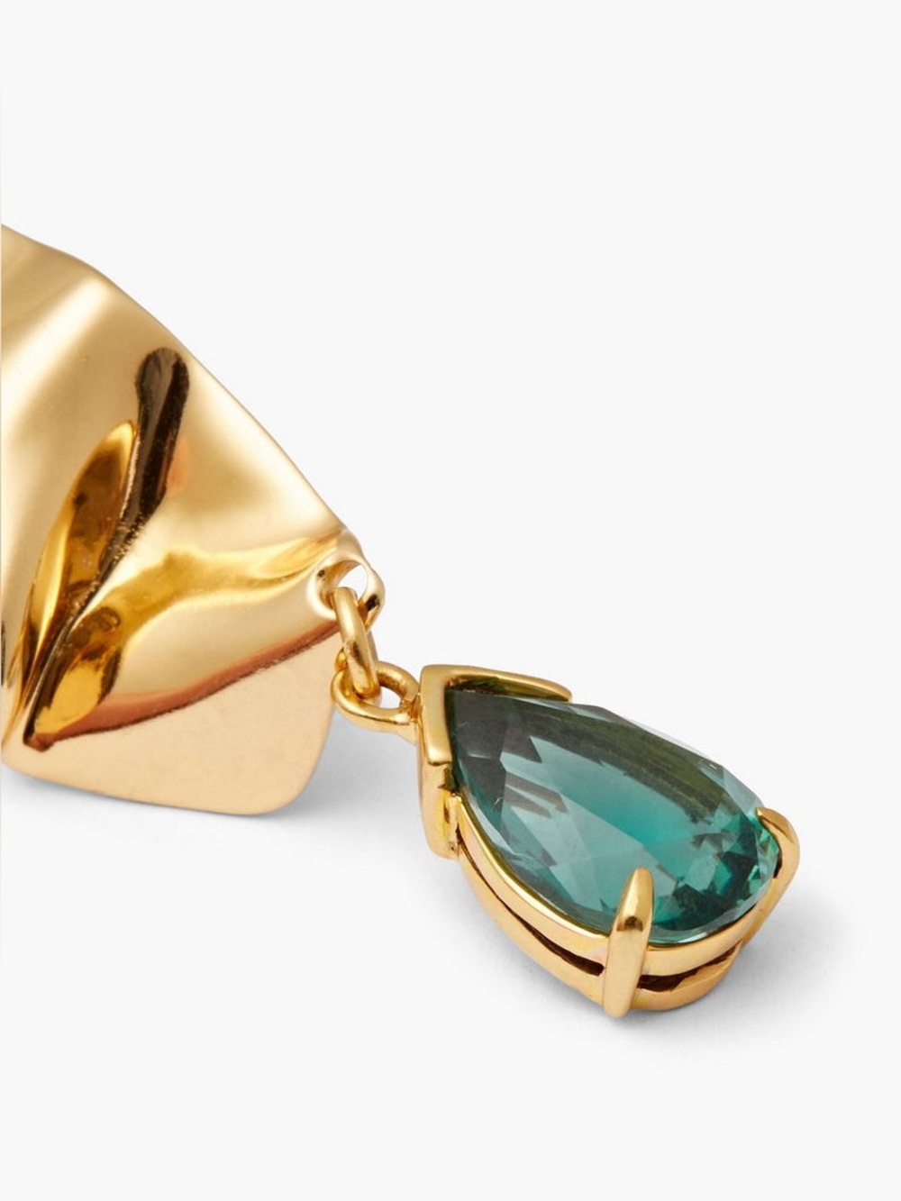 Cornelia Webb 24-Karat Gold-Plated Quartz Asymmetric Pear Drop Earrings - Picture 2 of 9